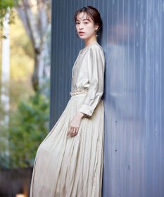 Tiaclasse 【安田美沙子さん着用・洗える】ヴィンテージサテンプリーツスカート