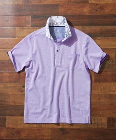 JOSEPH ABBOUD 【キングサイズ・愛されて20年！オーガニックコットン使用】 バンダナプリント ダディ ポロシャツ