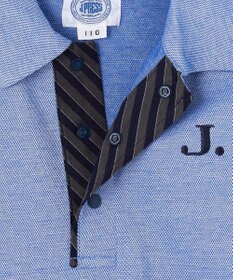 J.PRESS KIDS 【110-130cm】COOLMAX レジメン ポロシャツ