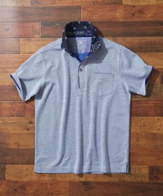 JOSEPH ABBOUD 【キングサイズ・愛されて20年！オーガニックコットン使用】 バンダナプリント ダディ ポロシャツ