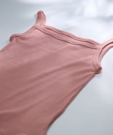 une nana cool 綿100% リブ編みコットン キャミソール