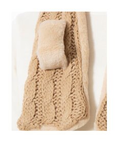 UNBILLION カシュネ cache nez / ニット×フェイクファーマフラー