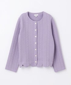 ANY KIDS ふくれ ジャガード カーディガン