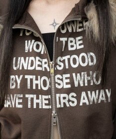 WEGO ファーフードショートZIPパーカー