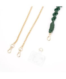 UNBILLION ペルケ perche / ドット型押し・ジャバラチャームウォレットショルダー