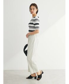 Green Parks インド 綿麻フロントタックパンツ