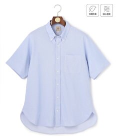 J.PRESS MEN 【KING SIZE】【吸水速乾 / 抗菌防臭 / 遮熱 / 防シワ】【J.PRESS OXFORD JERSEY】カノコインレイ半袖 シャツ / B.D.