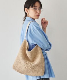 russet ナイロンラフィアワンショルダーバッグ《かごバッグ》(CE-1714)
