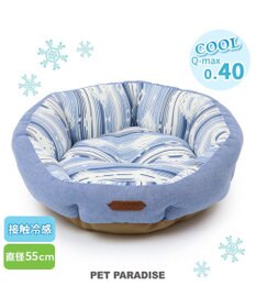 PET PARADISE 接触冷感 ネイティブ  丸型 カドラーベッド（55cm）