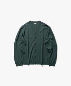 ATON FINE ICE COTTON | Vネックカーディガン - UNISEX