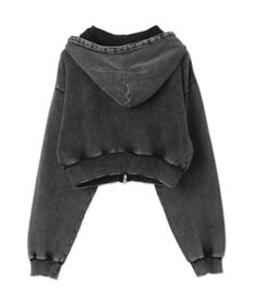 WEGO ダメージショートジップパーカー