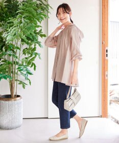 Tiaclasse L 【洗える】フード付きフレアチュニック