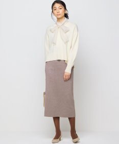 組曲 シャイニーオーガン ボウタイ付きブラウス