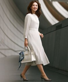 23区 ヘリンボーン プリント スカーフ