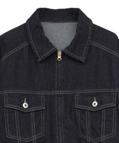 earth music&ecology ショートジップデニムジャケット