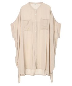 earth music&ecology レーヨンポケットシャツチュニック