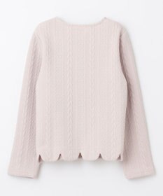 ANY KIDS ふくれ ジャガード カーディガン