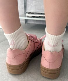 WEGO バック刺繍アンクルパイルソックス