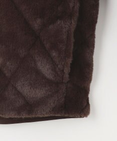 ANY SIS S フェイクファーコンビキルティング アウター