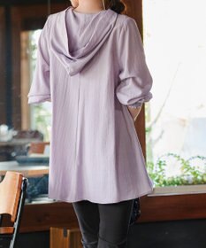 Tiaclasse 【洗える】フード付きフレアチュニック