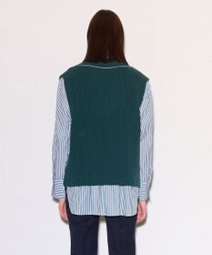 JOSEPH ポプリンシャツ×ニットベスト