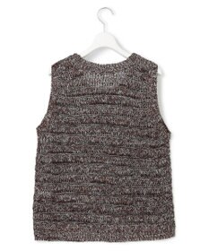 23区 【洗える】テープミックススカシ ノースリーブ ニット