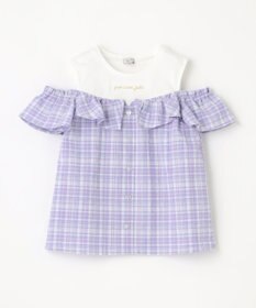 ANY KIDS オフショルダー フリル ブラウス