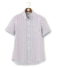 J.PRESS MEN オーガニックコットンダブルチューブマルチストライプシャツ