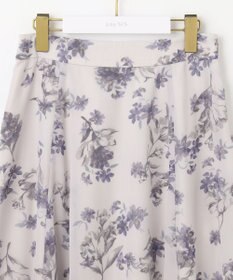 ANY SIS 【洗える】フロッキーオンフラワー スカート