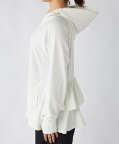 OP／FILA 【ocean pacific】フェイスガード付き バックフリル ラッシュガードパーカー