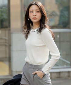 ANY SIS ラインポイント ニット オフ