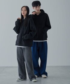 WEGO 【ユニセックス着用ITEM/裏起毛】リラックスフィットスウェットプルパーカー