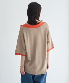 YECCA VECCA 配色ワイドポロニット