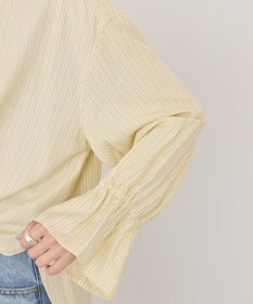 AMERICAN HOLIC スタンドフリルストライプスキッパーブラウス