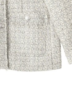 YECCA VECCA ノーカラーツイードジャケット