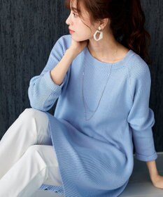 Tiaclasse L 【洗える】リラックス感のあるラグランスリーブニット