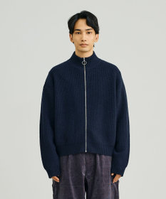 J.PRESS YORK STREET 【UNISEX】ウールカシミヤ ジップアップニット