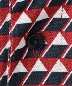 23区GOLF 【MEN】フラッグ総柄長袖ポロシャツ