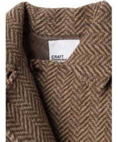 CRAFT STANDARD BOUTIQUE ウール混ガンパッチロングコート