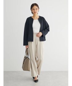 Green Parks 洗える　スクエアネックリブニットプルオーバー