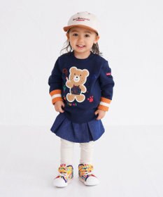 MIKI HOUSE HOT BISCUITS 【80-120cm】 デニム スカート付きパンツ