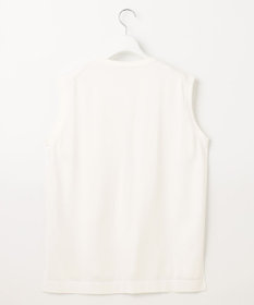 23区 L 【洗える】スビンハイツイストコットン ノースリーブ ニット