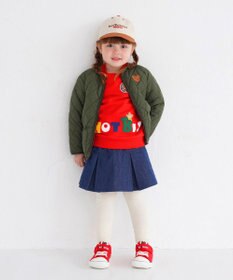 MIKI HOUSE HOT BISCUITS 【80-120cm】 デニム スカート付きパンツ