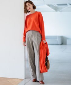 23区 【Oggi2月号掲載/洗える】ピュアカシミヤ クルーネック ニット