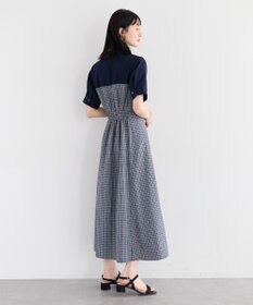 YECCA VECCA ハーフスリーブベアドッキングワンピース