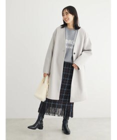 Green Parks 洗えるＶネックミディ丈コート