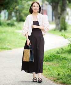 UNFILO リネンレーヨン セミフレアスカート