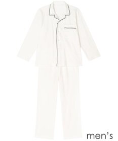 ワコール／睡眠科学 【メンズパジャマ】　長袖　長ズボン　綿混　パイル素材　睡眠科学／ワコール　YGX533