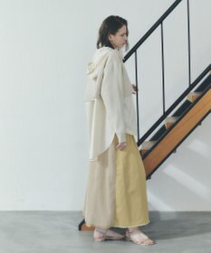 YECCA VECCA ZIPニットレイヤードフーディーシャツ