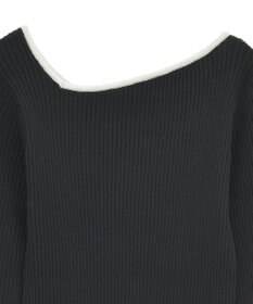 Green Parks 前後２ｗａｙアシンメトリー袖フレアリブニット